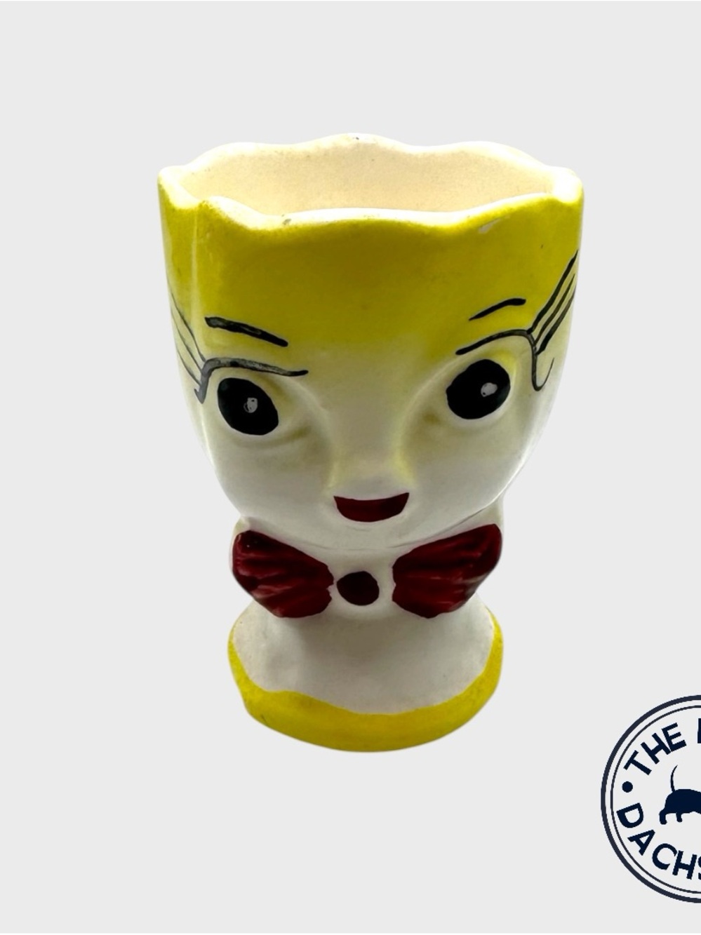 Vintage Ceramic Face Egg Cup